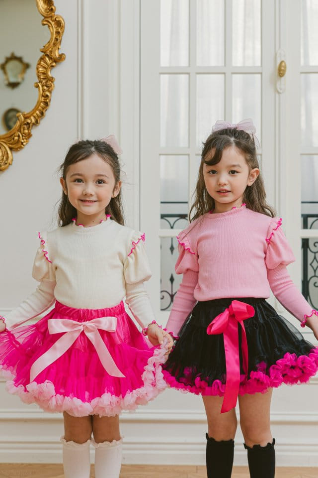 Pink Berry - Korean Children Fashion - #magicofchildhood - Cherrry Blossom Tutu Skirt - 3