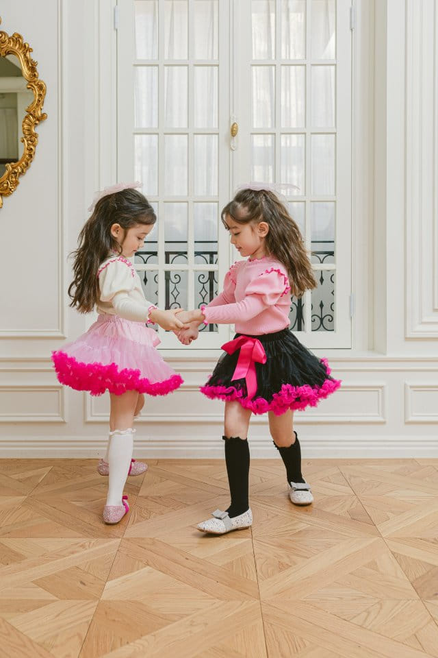 Pink Berry - Korean Children Fashion - #stylishchildhood - Cherrry Blossom Tutu Skirt - 8