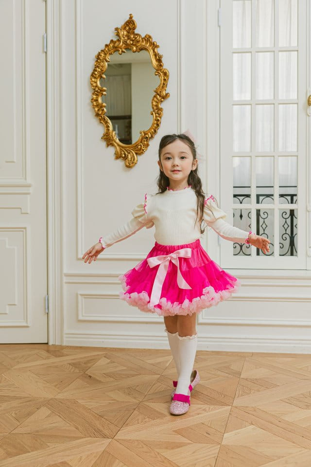 Pink Berry - Korean Children Fashion - #todddlerfashion - Cherrry Blossom Tutu Skirt - 6