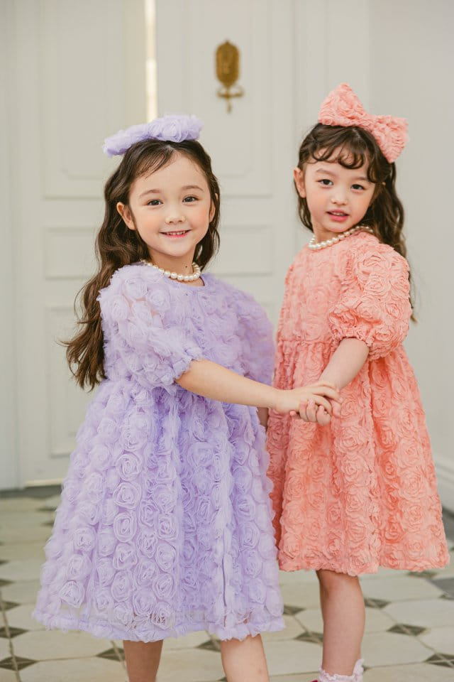 Pink Berry - Korean Children Fashion - #todddlerfashion - Blossom One-piece with Hairband - 2