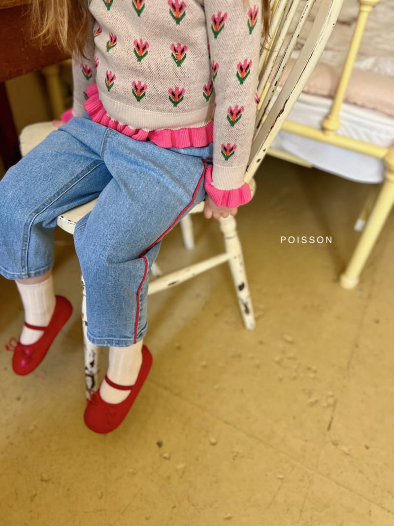 Poisson - Korean Children Fashion - #childrensboutique - Piping Jeans - 3