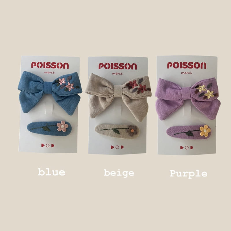 Poisson - Korean Children Fashion - #discoveringself - Ribbon Embroidery Top Bottom Set