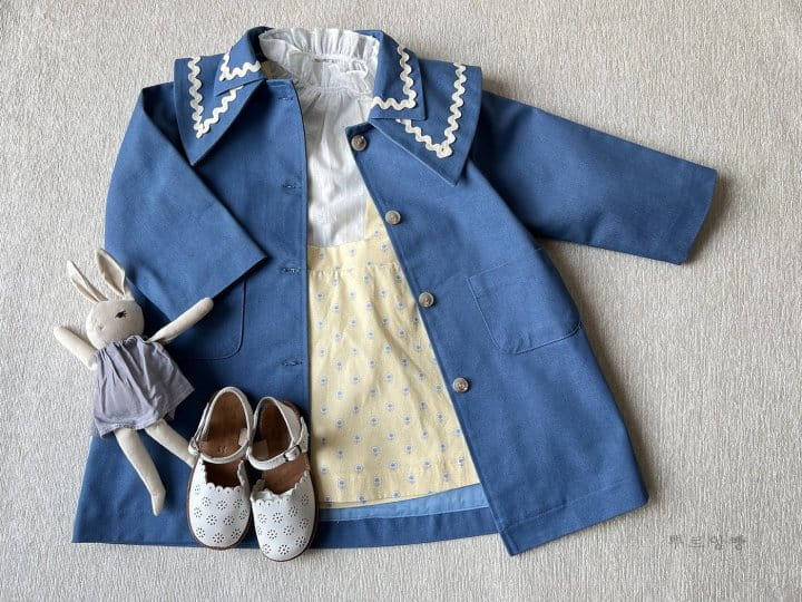 Pourenfant - Korean Children Fashion - #Kfashion4kids - Sara Denim Trench Coat - 2