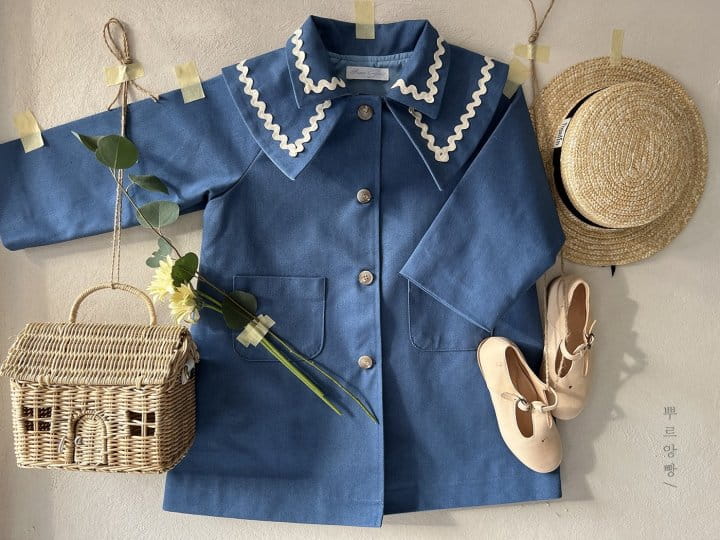 Pourenfant - Korean Children Fashion - #littlefashionista - Sara Denim Trench Coat - 3