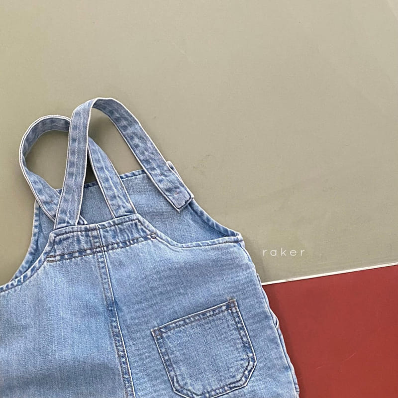 Raker - Korean Children Fashion - #discoveringself - Bboddo Denim Overalls - 3