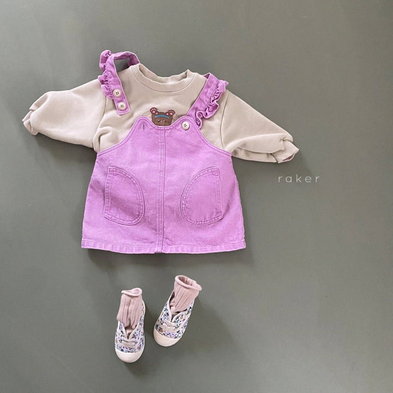 Raker - Korean Children Fashion - #kidsshorts - Frill string Pink One-piece - 4