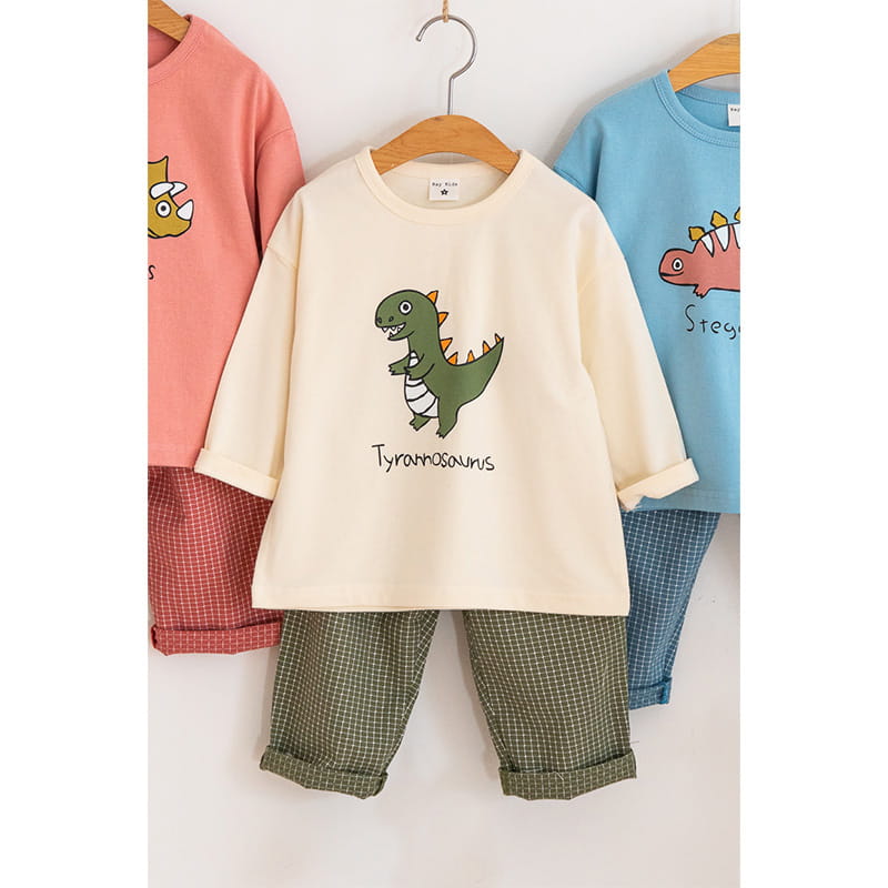 Raykids - Korean Children Fashion - #Kfashion4kids - Three Dino Top Bottom Set - 2