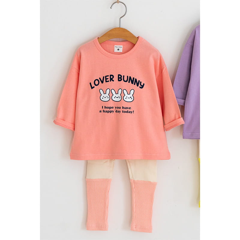 Raykids - Korean Children Fashion - #kidsshorts - Three Rabbit Tee - 2