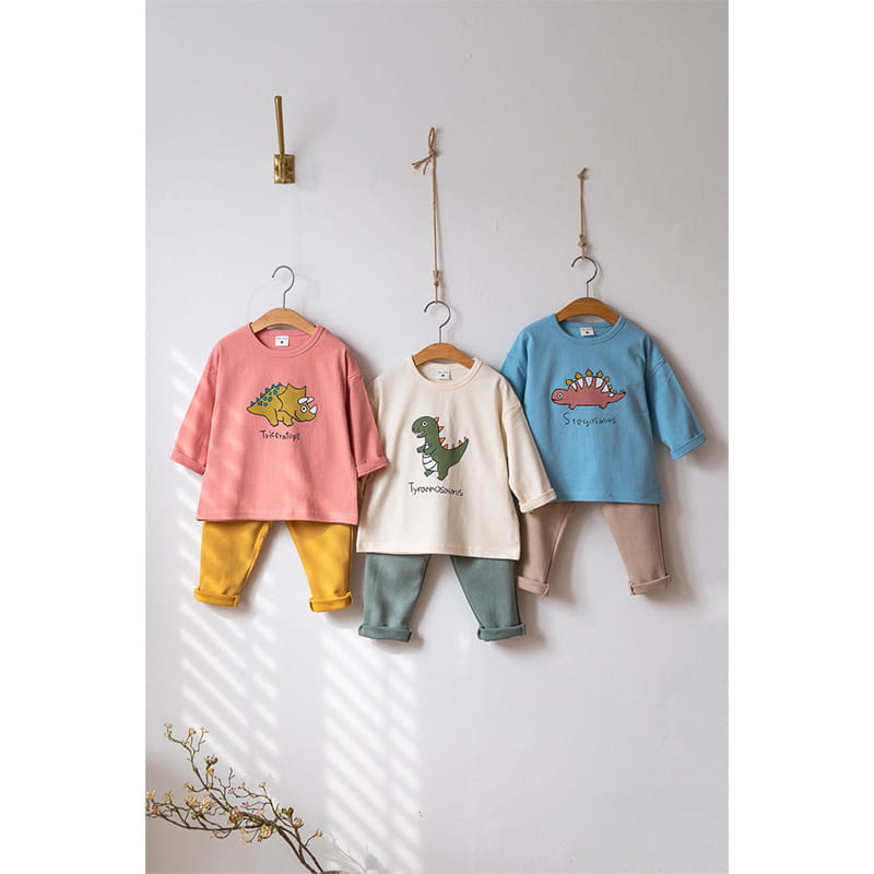 Raykids - Korean Children Fashion - #kidsstore - Three Dino Tee