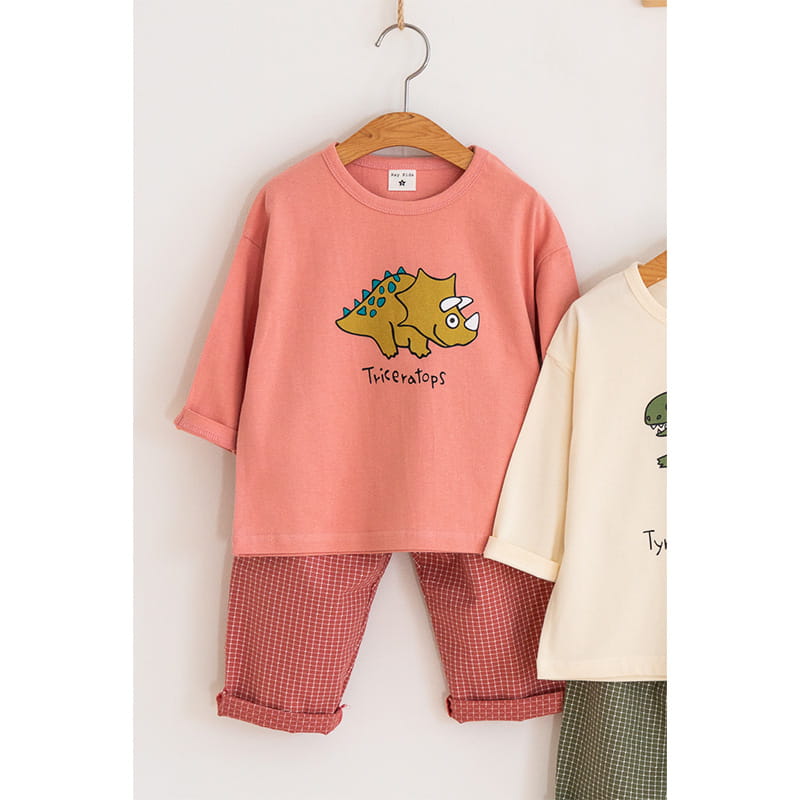 Raykids - Korean Children Fashion - #littlefashionista - Three Dino Top Bottom Set - 3