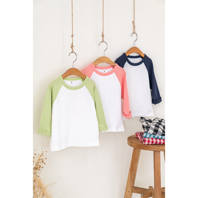 Raykids - Korean Children Fashion - #littlefashionista - Three Color Raglan Tee