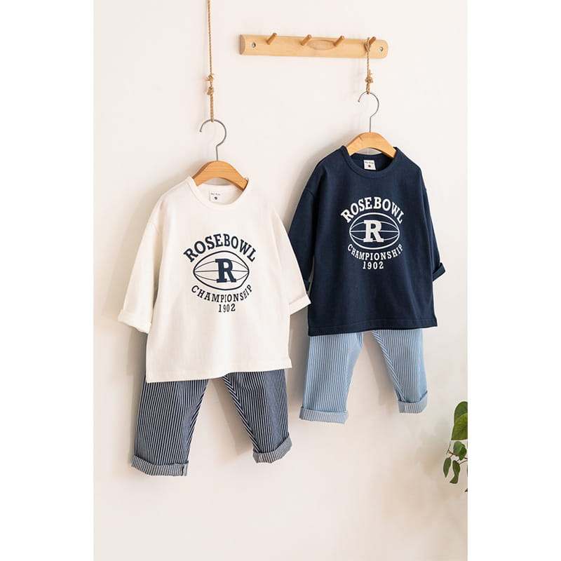 Raykids - Korean Children Fashion - #littlefashionista - Rugby Denim Top Bottom Set - 3