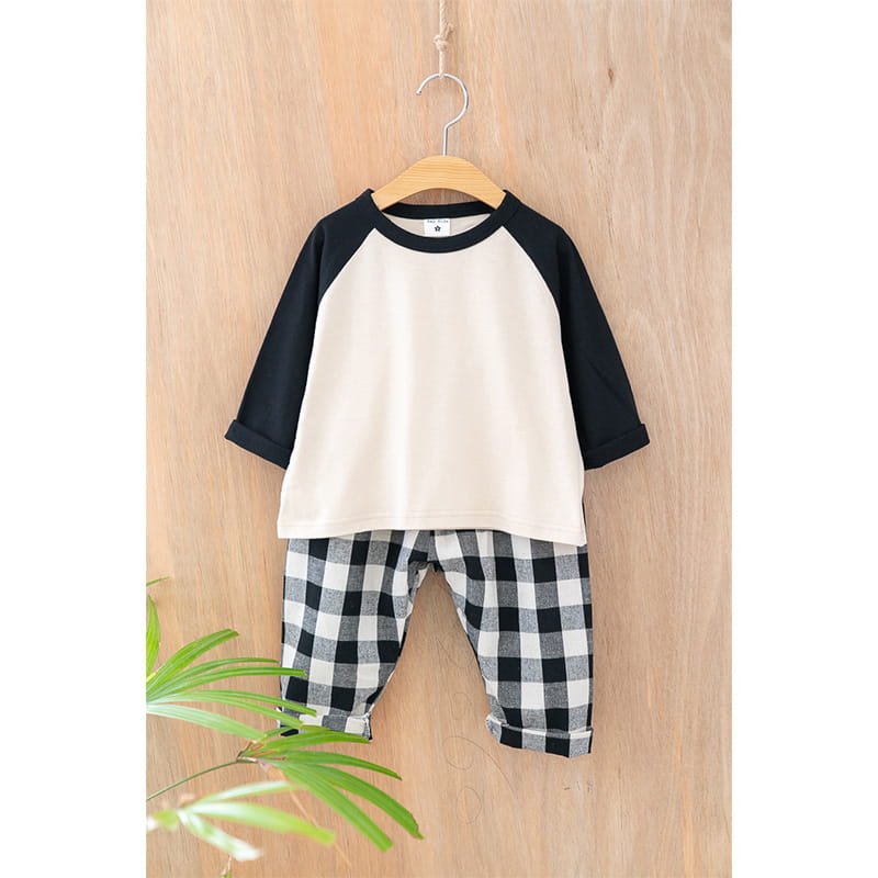 Raykids - Korean Children Fashion - #magicofchildhood - Cocoa Check Top Bottom Set