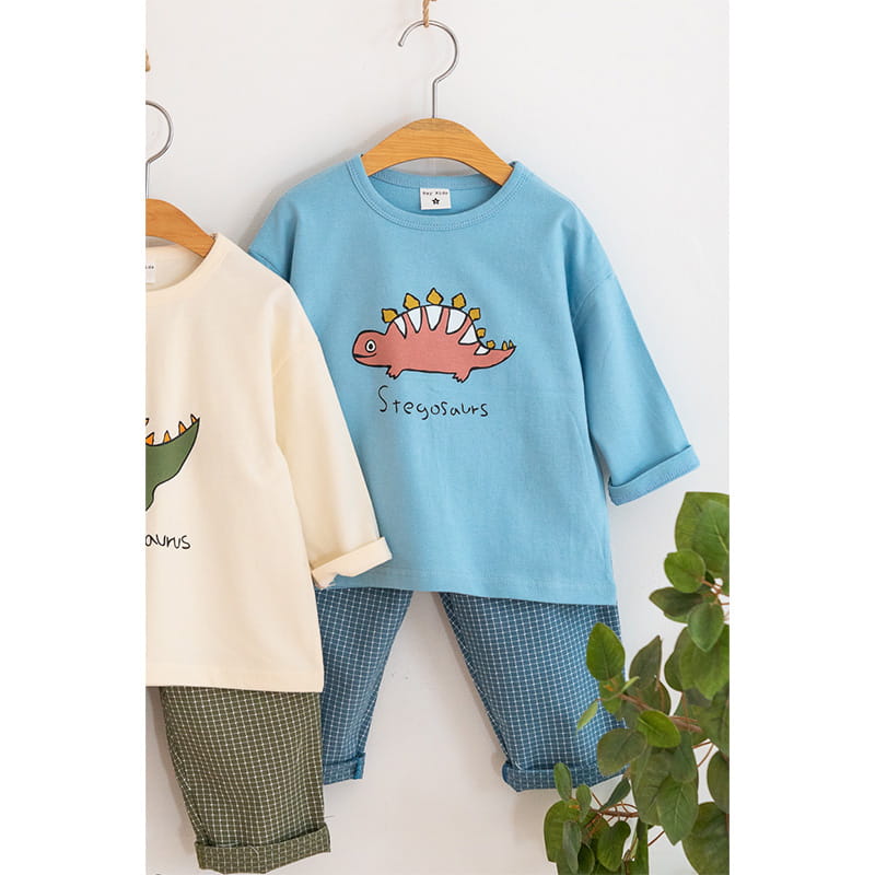 Raykids - Korean Children Fashion - #littlefashionista - Three Dino Top Bottom Set - 4