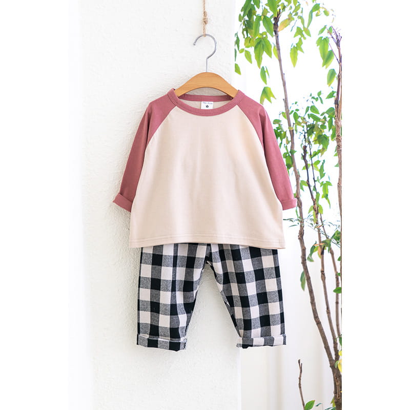 Raykids - Korean Children Fashion - #minifashionista - Cocoa Check Top Bottom Set - 2