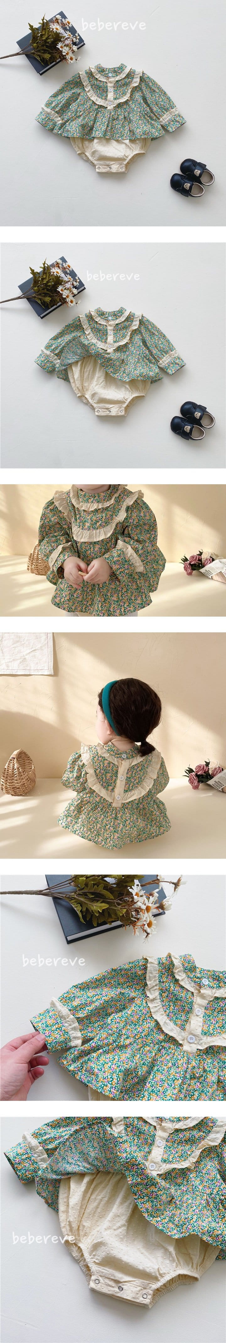 Reve Kid - Korean Baby Fashion - #babyboutique - Flower Frill Bodysuit