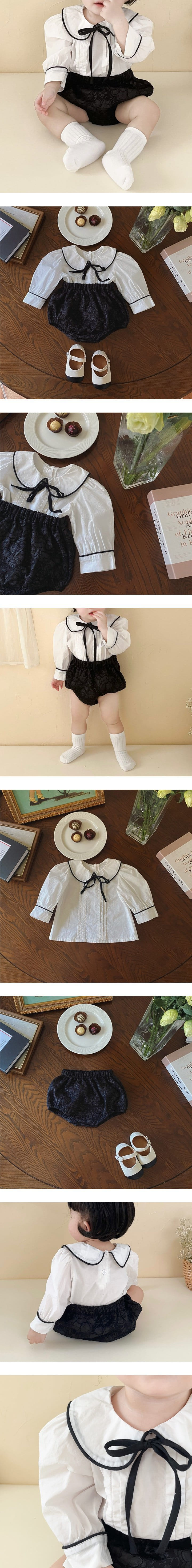 Reve Kid - Korean Baby Fashion - #babygirlfashion - Flower Bloomer Set