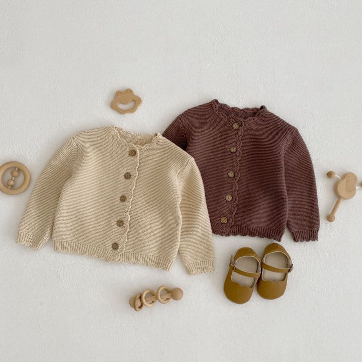 Reve Kid - Korean Baby Fashion - #babyootd - Bebe Frill Cardigan