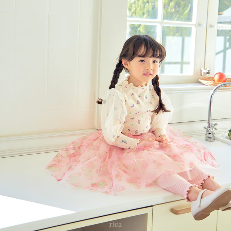 Rica - Korean Children Fashion - #designkidswear - Zan Zan Flower Tee - 10