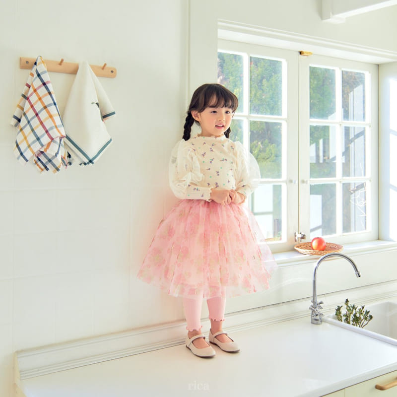 Rica - Korean Children Fashion - #discoveringself - Chandelier Sha Skirt Leggings - 6