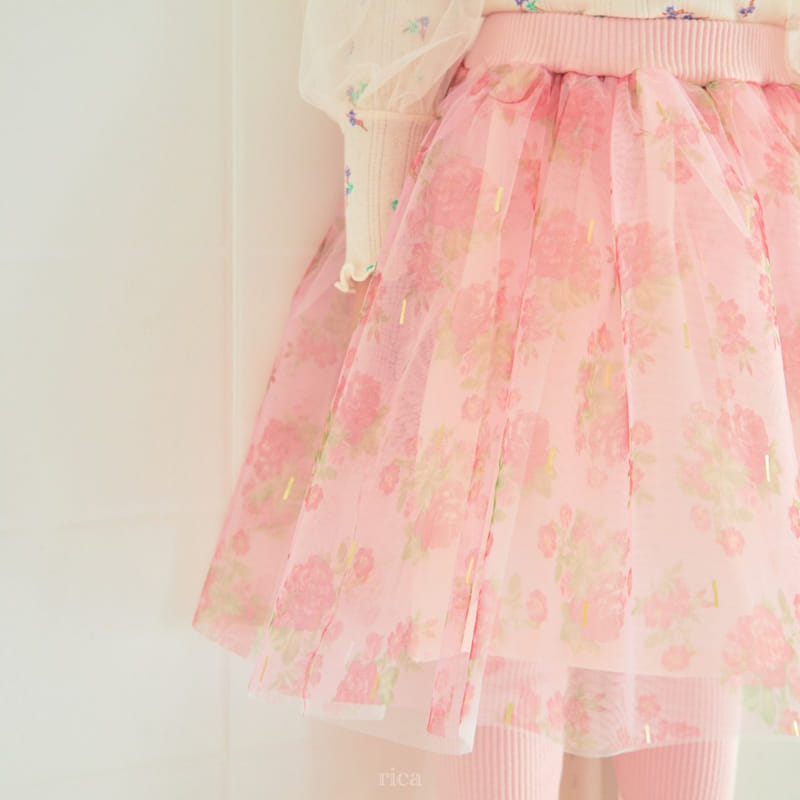 Rica - Korean Children Fashion - #kidsshorts - Chandelier Sha Skirt Leggings - 8