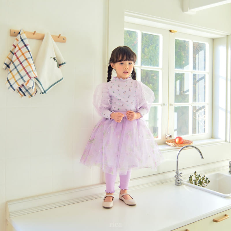 Rica - Korean Children Fashion - #prettylittlegirls - Chandelier Sha Skirt Leggings