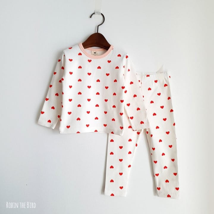 Saerobin - Korean Children Fashion - #designkidswear - Heart Rib Easywear