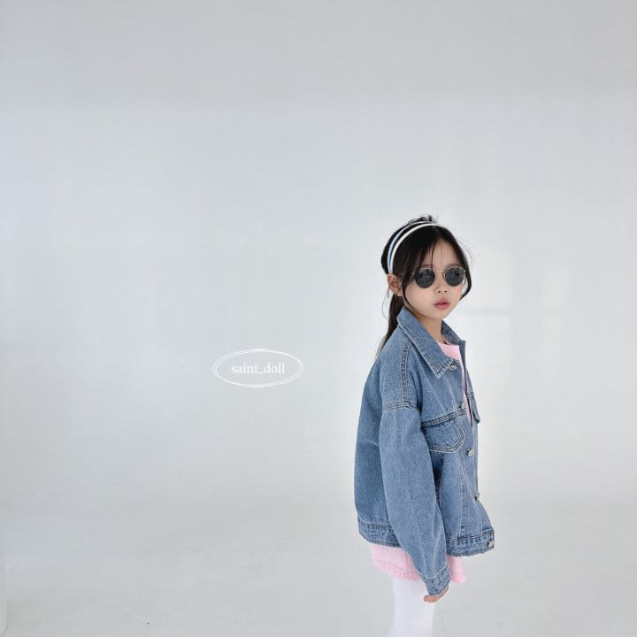 Saint Doll - Korean Children Fashion - #childofig - Vintage Denim Jacket - 4