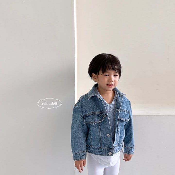 Saint Doll - Korean Children Fashion - #designkidswear - Vintage Denim Jacket - 6