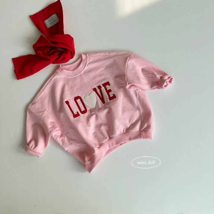 Saint Doll - Korean Children Fashion - #designkidswear - love Heart Sweatshirt with Mom