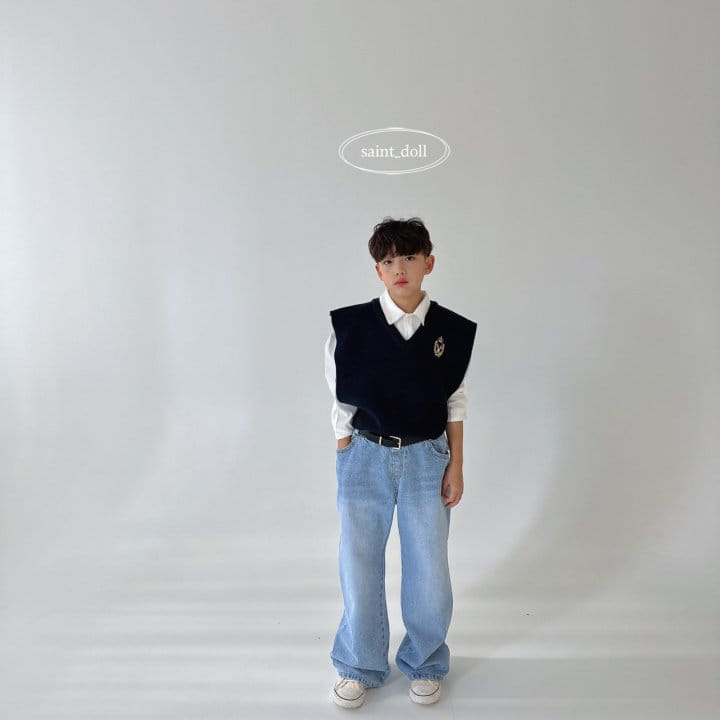 Saint Doll - Korean Children Fashion - #fashionkids - Cat Wide Jeans - 8