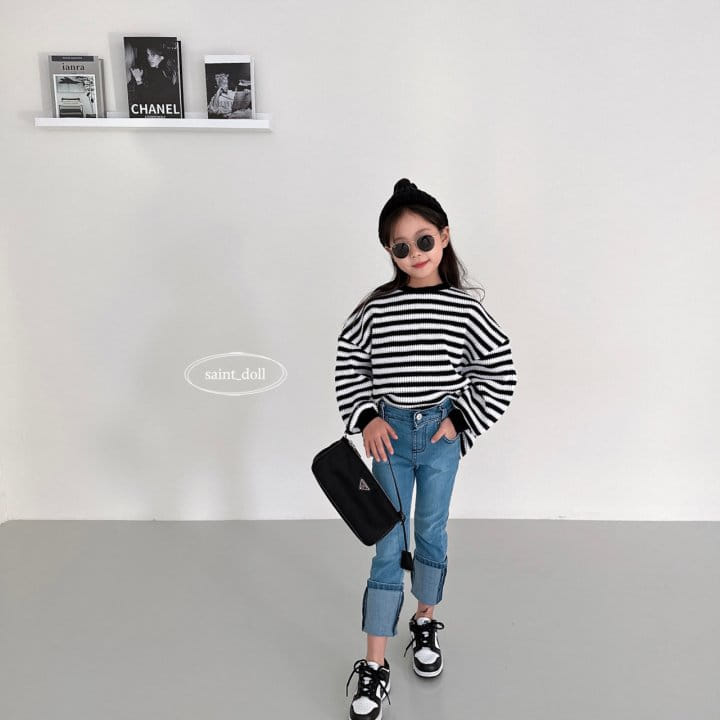 Saint Doll - Korean Children Fashion - #prettylittlegirls - Slim Roll-up Jeans - 10