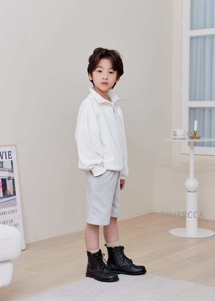 Shurrcca - Korean Children Fashion - #Kfashion4kids - Loui Short Zip-up Sweatshirt - 7