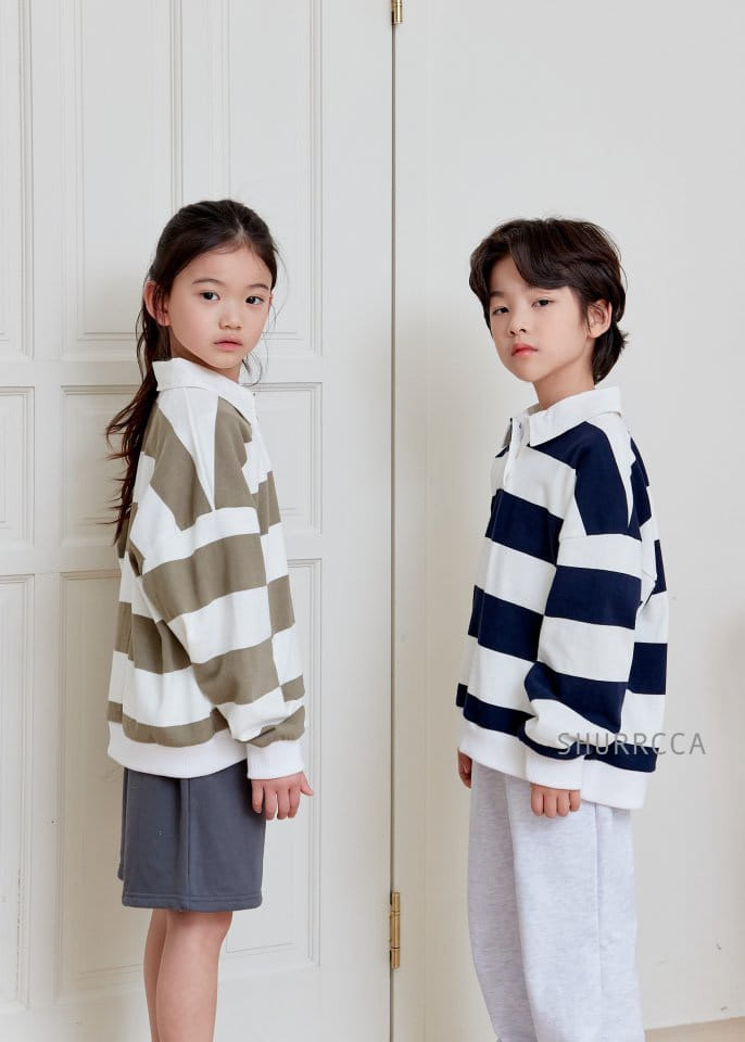 Shurrcca - Korean Children Fashion - #childrensboutique - Collar Sweatshirt - 5