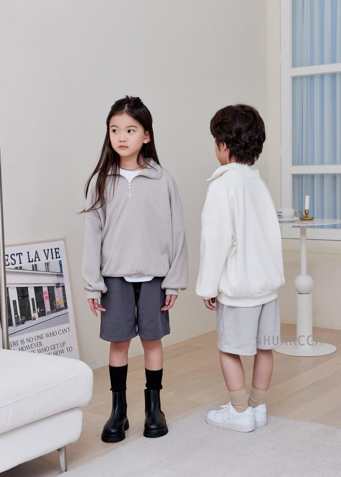 Shurrcca - Korean Children Fashion - #discoveringself - Loui Short Zip-up Sweatshirt - 2