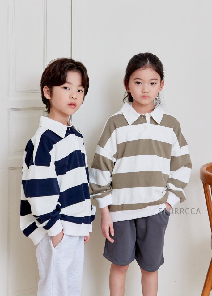 Shurrcca - Korean Children Fashion - #kidsstore - Collar Sweatshirt - 10