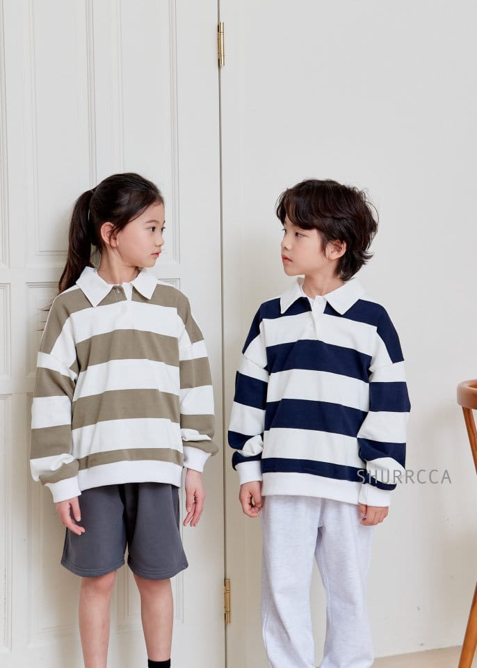 Shurrcca - Korean Children Fashion - #toddlerclothing - Collar Sweatshirt - 2