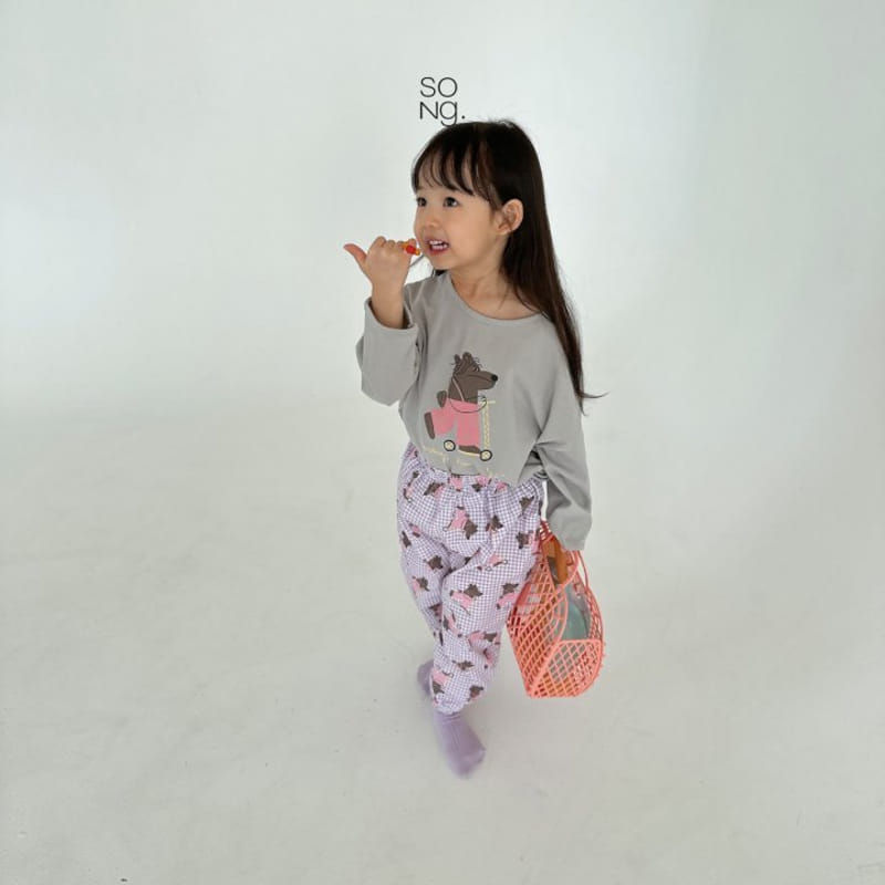 Song - Korean Children Fashion - #stylishchildhood - Check Puppy Pants - 9