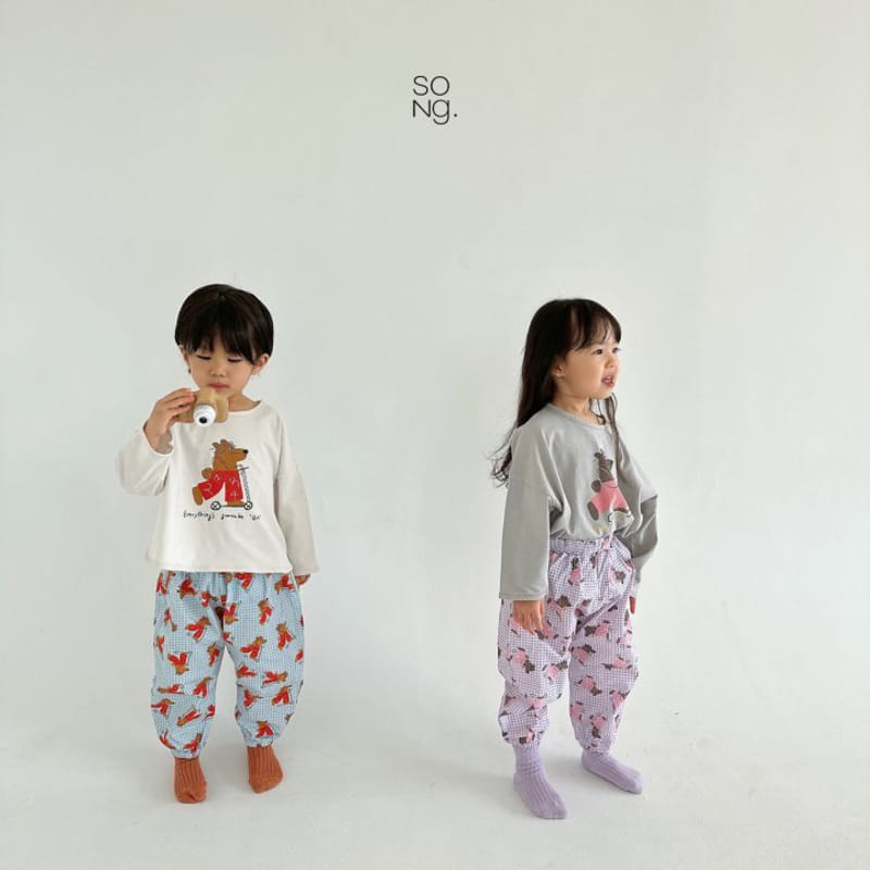 Song - Korean Children Fashion - #toddlerclothing - Check Puppy Pants - 8