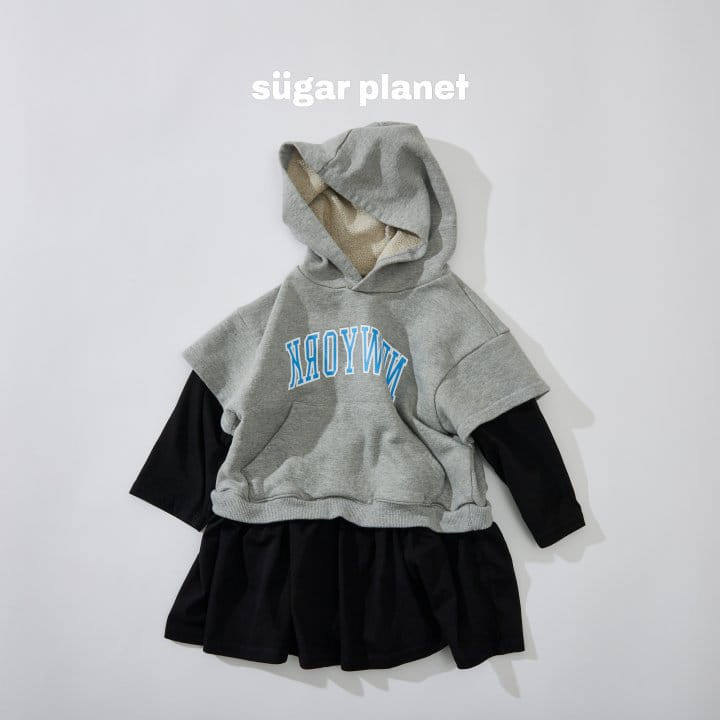 Sugar Planet - Korean Children Fashion - #magicofchildhood - Newyork Hoody One-piece - 5