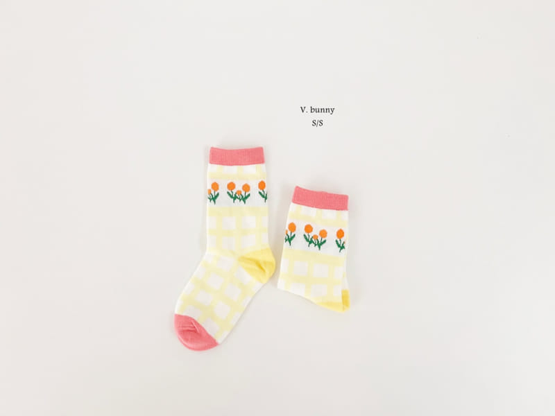 V Bunny - Korean Children Fashion - #childofig - Cherry Rabbit Socks Set - 5