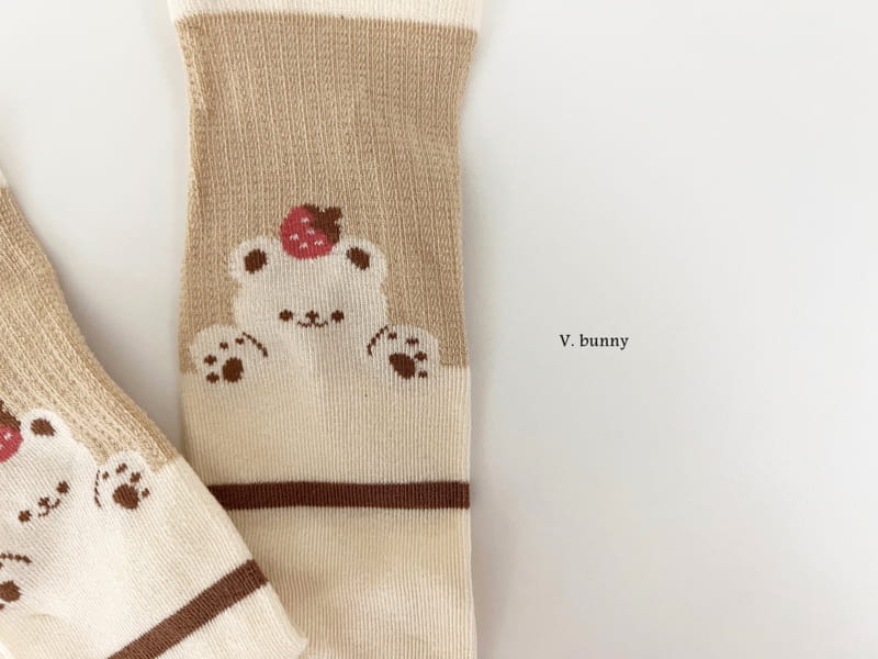 V Bunny - Korean Children Fashion - #stylishchildhood - Strawberry Socks Set - 4