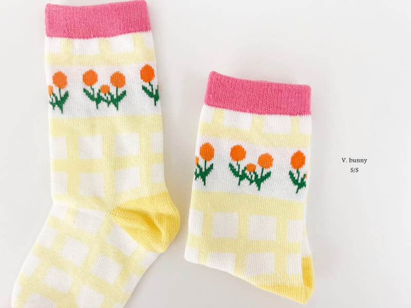 V Bunny - Korean Children Fashion - #childrensboutique - Cherry Rabbit Socks Set - 6