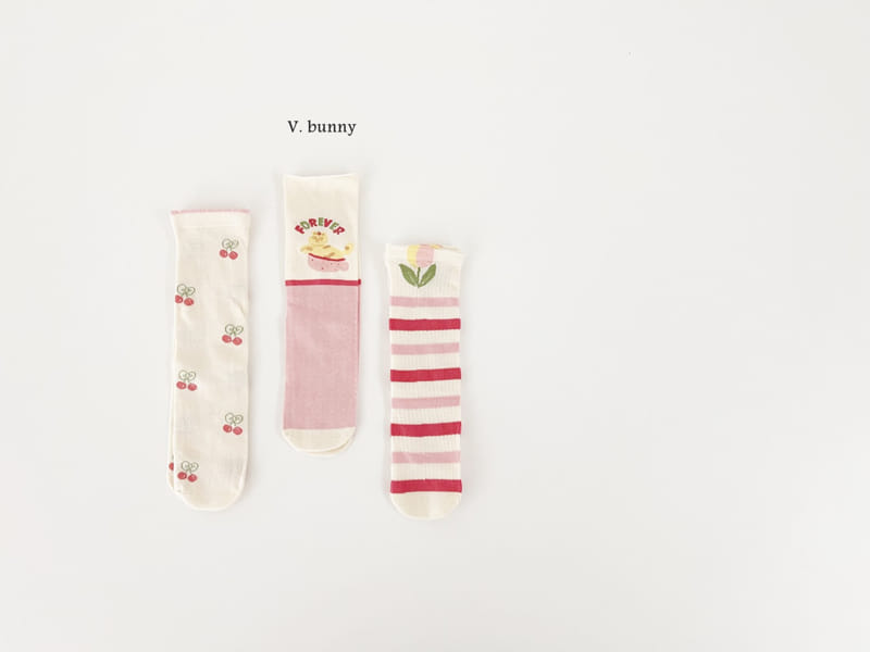 V Bunny - Korean Children Fashion - #childrensboutique - Daldal Socks Set - 7