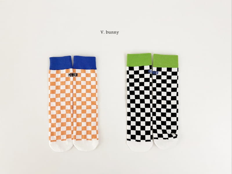 V Bunny - Korean Children Fashion - #childofig - 3p Sock Set - 4