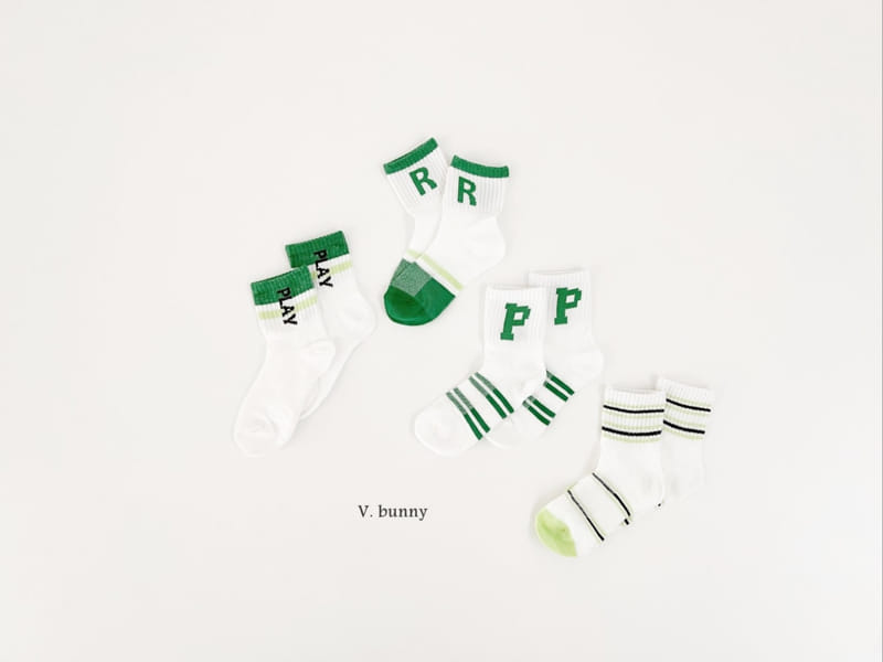 V Bunny - Korean Children Fashion - #childrensboutique - Play Socks Set - 4