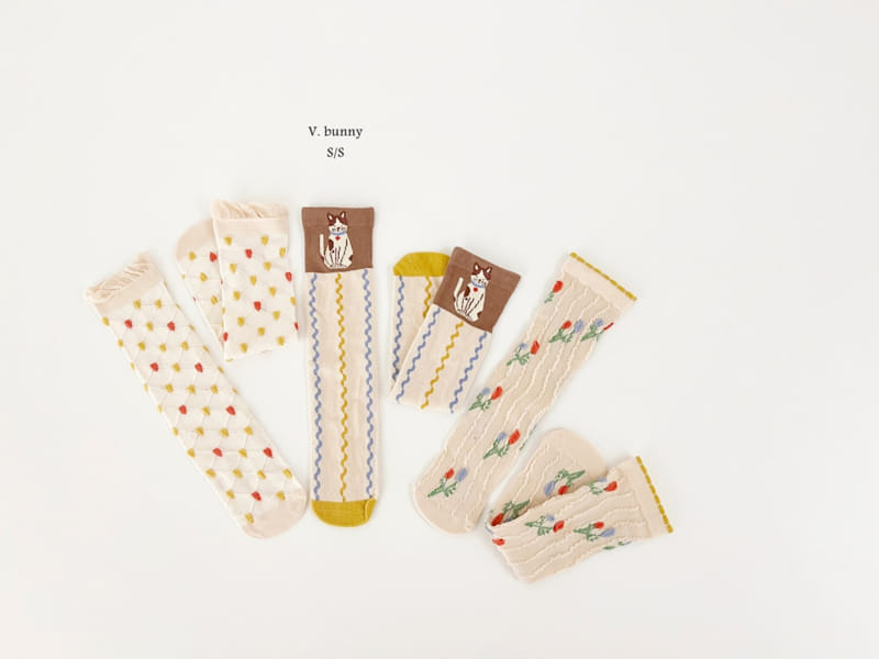 V Bunny - Korean Children Fashion - #discoveringself - Kitty Socks Set - 10