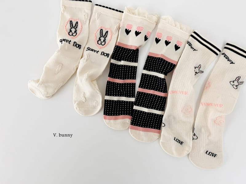 V Bunny - Korean Children Fashion - #discoveringself - Lovely Rabbit Socks Set - 8