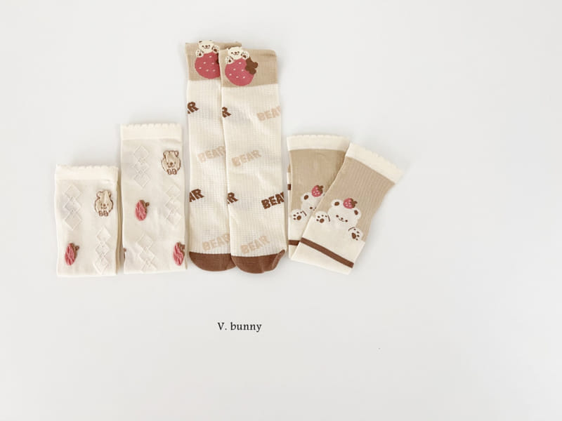 V Bunny - Korean Children Fashion - #fashionkids - Strawberry Socks Set - 8