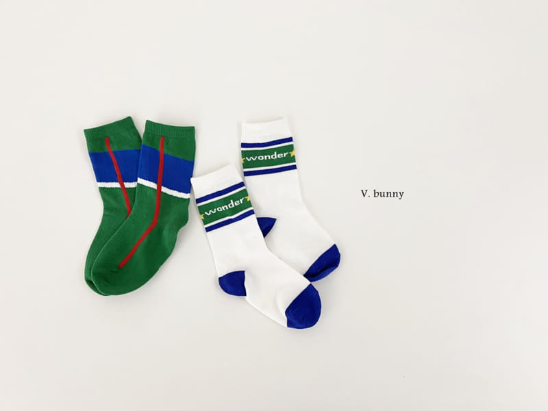 V Bunny - Korean Children Fashion - #fashionkids - Wonder Socks Set - 6